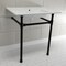 Fauceture KVPB31227W40 Dreyfuss 31" Console Sink W/SS Leg (4", 3 Hole), Wht/Blk KVPB31227W40 - alternate 5